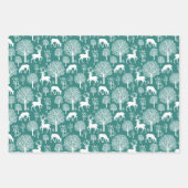 アクアグリーントナディアクリスマスラッピング紙 ラッピングペーパーシート (正面3)