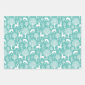 アクアグリーントナディアクリスマスラッピング紙 ラッピングペーパーシート (正面2)