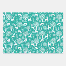 アクアグリーントナディアクリスマスラッピング紙 ラッピングペーパーシート