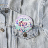 アクアグリーンパープルリトルマーメイド1stバースデーガール 缶バッジ (インサイチュ)