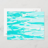 アクアグリーンプール水抽象芸術背景 ポストカード (正面/裏面)