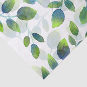 アクアグリーンリーフパターン 薄葉紙 (詳細)