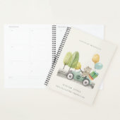 アクアグリーン任意の年齢の誕生日パーティテディカー プランナー手帳 (ディスプレー)