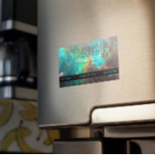 アクアグリーン天体写真形而上学的 マグネット名刺