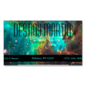 アクアグリーン天体写真形而上学的 マグネット名刺 (正面)