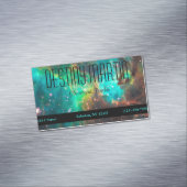 アクアグリーン天体写真形而上学的 マグネット名刺 (インサイチュ)