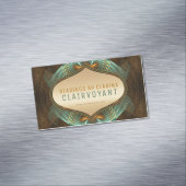 アクアグリーン金ゴールドフラクタルアーツクレアボイヤントリーディング マグネット名刺 (インサイチュ)