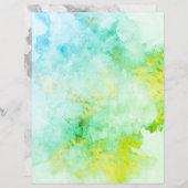 アクアグリーン金ゴールド花崗岩スクラップブック紙 (正面/裏面)