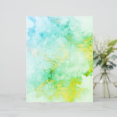 アクアグリーン金ゴールド花崗岩スクラップブック紙 (スタンド正面)