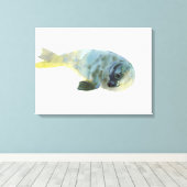 アクアグリーン キャンバスプリント (インサイチュ (ウッドフロア))