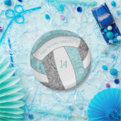 アクアグレイガーリーバレーボール誕生日パーティー ペーパープレート (パーティー)