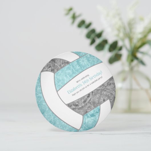 アクアグレイガーリーバレーボール誕生日パーティー 案内状 (スタンド正面)