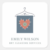 アクアグレーオレンジレッドぶら下がったズ衣類乾式洗剤 スクエアシール (正面)