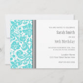 アクアグレー30th誕生日パーティの招待状 招待状 (裏面)