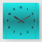 アクアグロー スクエア壁時計 (正面)