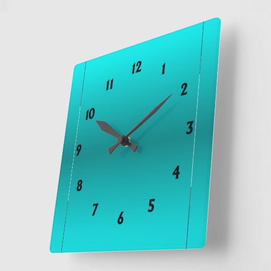 アクアグロー スクエア壁時計 (傾斜)