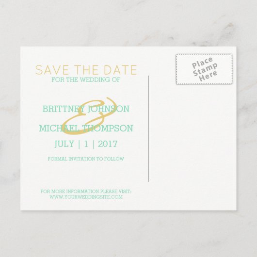 アクアゲート水彩 | 日付ポストカードの保存 案内ポストカード (裏面)