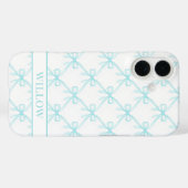 アクアコケットウォーターカラーのリボン Case-Mate iPhoneケース (裏面 (横))