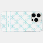 アクアコケットウォーターカラーのリボン Case-Mate iPhoneケース (裏面 (横))