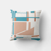 アクアコーラルラストジオメトリックMCMインスパイアデザイン クッション (裏面)