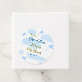 アクアゴールドの雲の上で幸せいっぱい！ベビーシャワーの雲 フェイバータグ (インサイチュ)