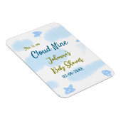 アクアゴールドの雲の上で幸せいっぱい！ベビーシャワーの雲 マグネット (右側)