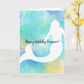 アクアゴールドスパークルマーメイド カード (黄色い花)