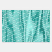 アクアサテン – ハッピーマザーズデイ – 文字パターン ラッピングペーパーシート (正面)