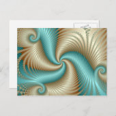 アクアサテン – フラクタル ポストカード (正面/裏面)