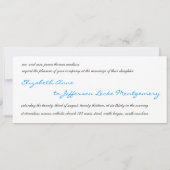 アクアサテン&ホワイトペイズリーレース結婚式招待状 招待状 (裏面)