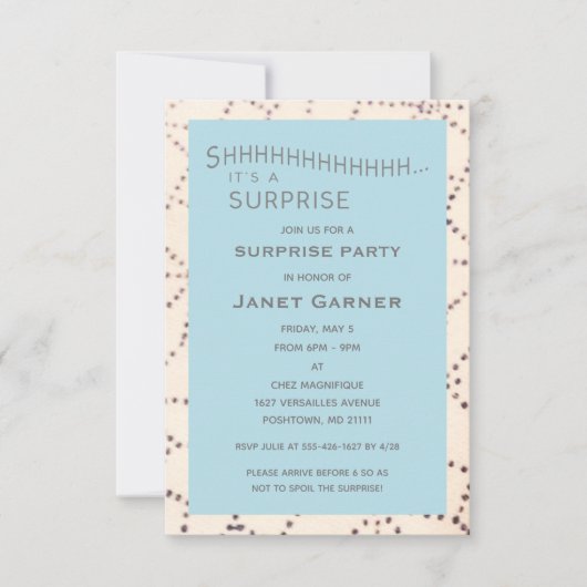 アクアサプライズ誕生日カスタムエージ招待状 招待状 (正面)