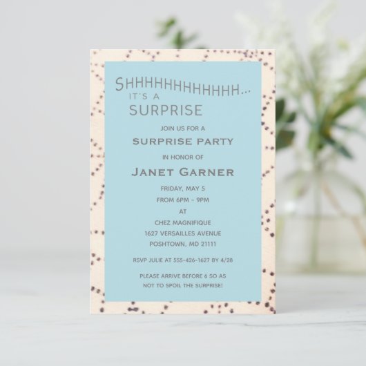 アクアサプライズ誕生日カスタムエージ招待状 招待状 (スタンド正面)