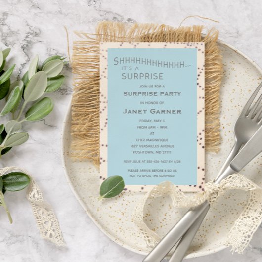 アクアサプライズ誕生日カスタムエージ招待状 招待状