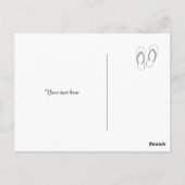 アクアサンドドルビーチ結婚式サンキューカード ポストカード (裏面)