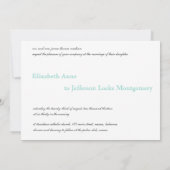 アクアサンドドルモダン結婚式招待状 招待状 (裏面)