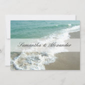 アクアサーフクラッシュ水ビーチ宛先ウェディング 招待状 (裏面)