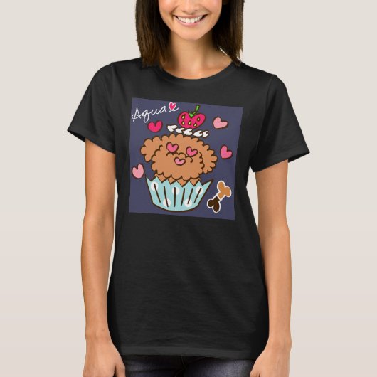 アクアザプードル！ネイビーブルー Tシャツ (正面)