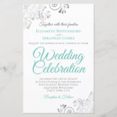 アクアシアンの白の予算の結婚式に招待ラージ (正面)