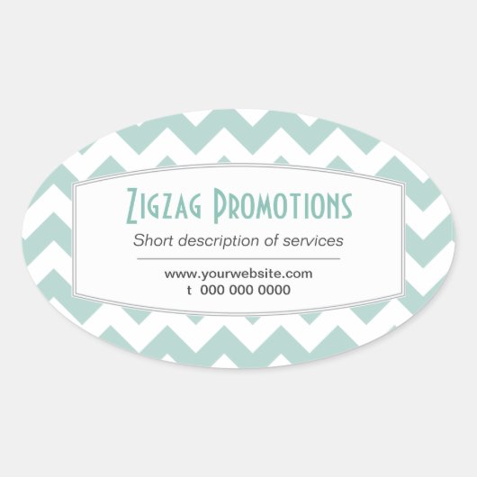 アクアシェブロンプロモーション 楕円形シール (正面)