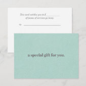 アクアシック |プレインレザーエレガントルックギフトカード (正面/裏面)