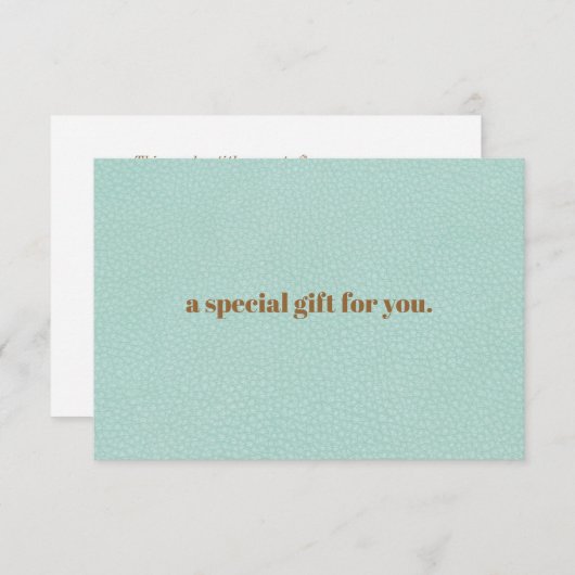 アクアシック |プレインレザーエレガントルックギフトカード (正面/裏面)