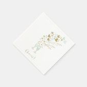 アクアシャンパーニュ応援婚約ウェディングパーティー スタンダードカクテルナプキン (角)