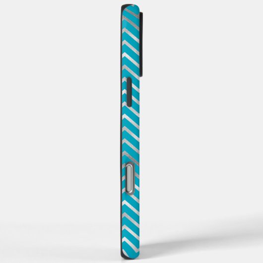 アクアシルクジグザグレストライプグズモノグラム Case-Mate iPhoneケース (裏面 / 右)