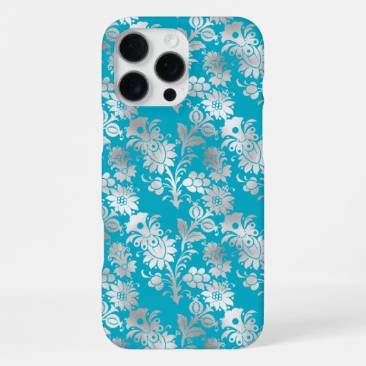 アクアシルバーフローラ iPhoneケース (裏面)