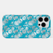 アクアシルバーフローラ iPhoneケース (裏面横)