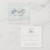 アクアシルバーブラシストークロゴギフト券 スクエア名刺 (正面/裏面)