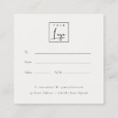 アクアシルバーブラシストークロゴギフト券 スクエア名刺 (裏面)