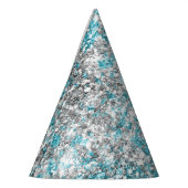 アクアシルバーユニコーングリッタースパークル パーティーハット (左)