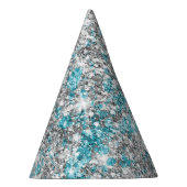 アクアシルバーユニコーングリッタースパークル パーティーハット (右)