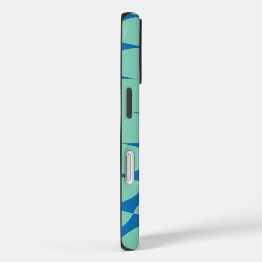 アクアシンプルとブルーの幾何学的な形状 Case-Mate iPhoneケース (裏面 / 右)